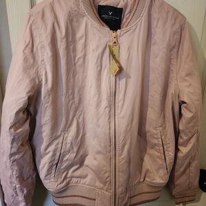 American Eagle Pink Bomber Jacket